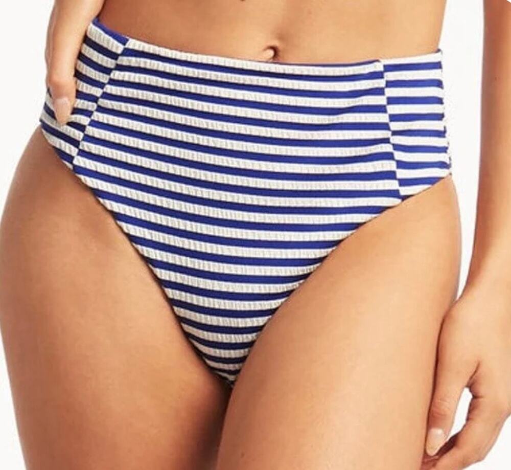 Sea Level Swim Capri Retro High Waist with panels Bottom 10 NWT